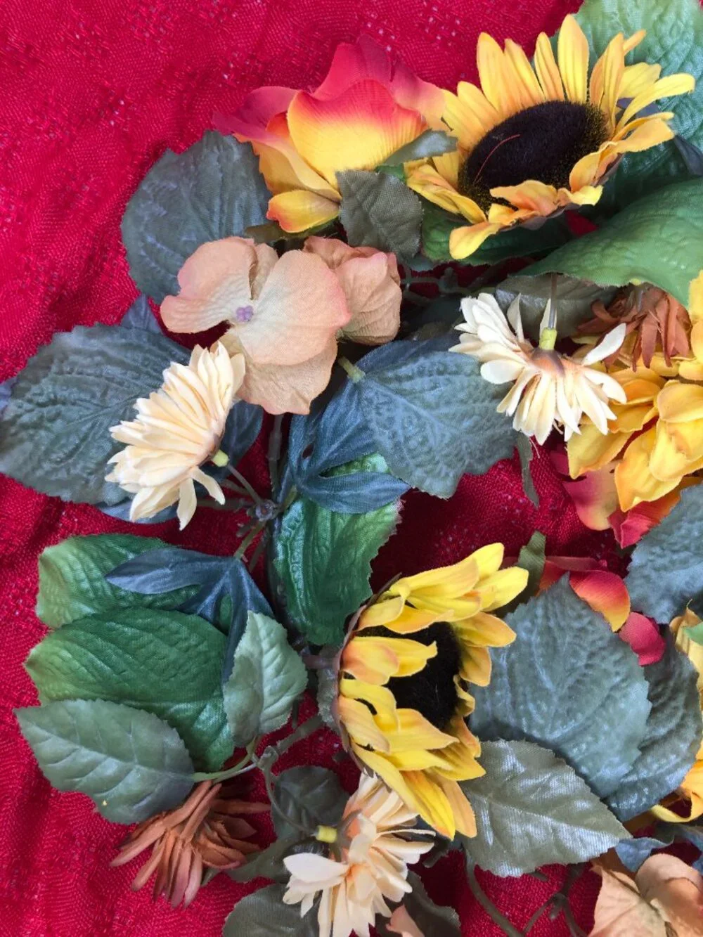 Set of 2 Artificial Autumn Floral Wreaths – Must Be Purchased Together
